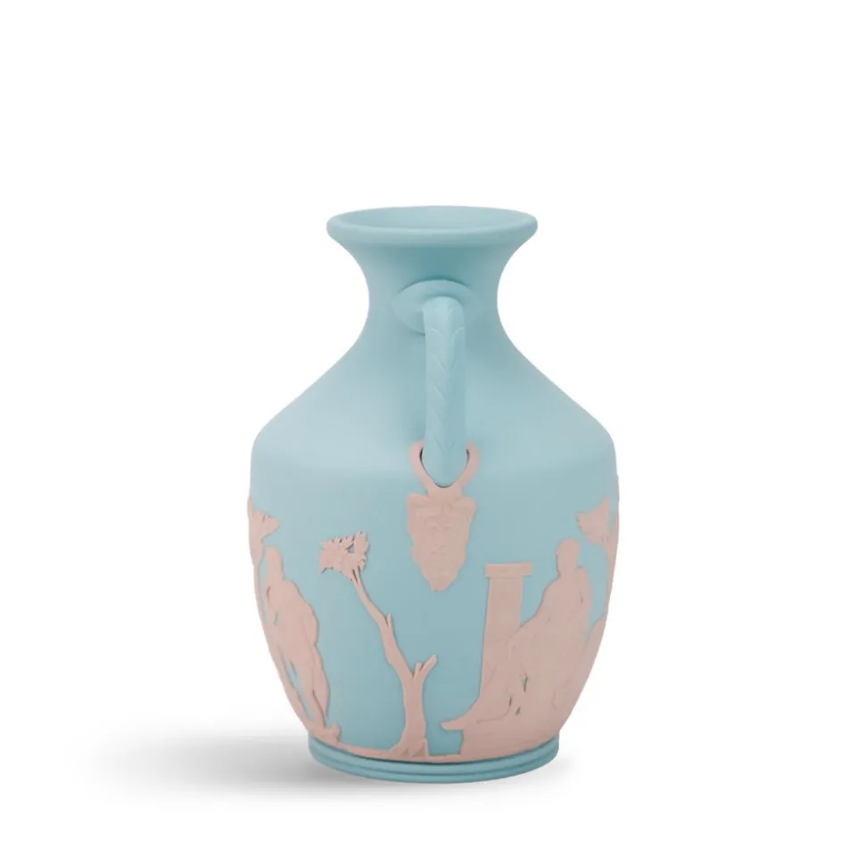 Portland Small Vase in Turqouise & Pink