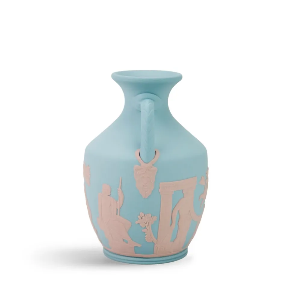 Portland Small Vase in Turqouise & Pink