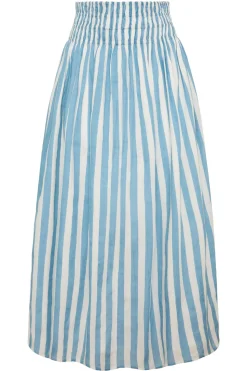 Porto Skirt in Blue Stripe