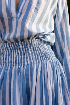 Porto Skirt in Blue Stripe