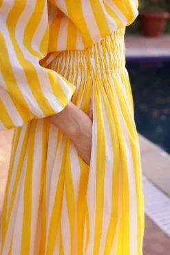 Porto Skirt in Yellow Stripe
