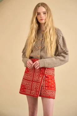 Powell Skirt in Aces Wild Red