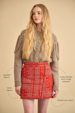 Powell Skirt in Aces Wild Red