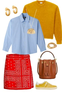 Powell Skirt in Aces Wild Red