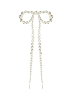 Presley Bow Barrette in Pearl