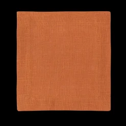Prism Tangerine Cocktail Napkin in Linen