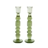 Provence 9" Candlestick, Set of 2 in Basil