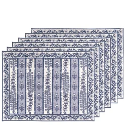 Provence Avignon Mats in Blue & Marine, Set of 6
