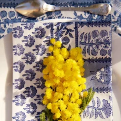 Provence Avignon Napkins in Blue & Marine , Set of 6