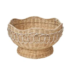 Provence Rattan 15" Bowl in Whitewash