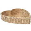 Provence Rattan 16" Heart Tray in Whitewash