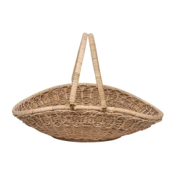 Provence Rattan Gathering Basket in Whitewash