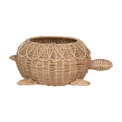 Provence Rattan Turtle Bowl in Whitewash