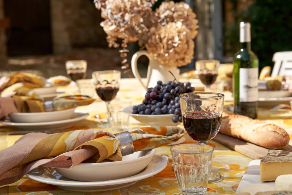 Pumpkin Napkins in Orange & Mustard, Set of 6