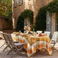 Pumpkin Tablecloth in Orange & Mustard