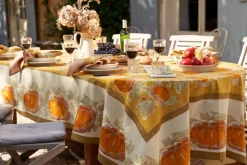 Pumpkin Tablecloth in Orange & Mustard