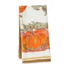 Pumpkin Tea Towels in Orange & Mustard, Set of 3