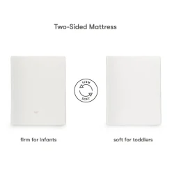 Pure Core Midi Crib Mattress w/ Hybrid Quilted Waterproof Cover (Lightweight) in White