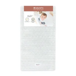 Pure Core Mini Crib Mattress with Hybrid Quilted Waterproof Cover Lightweight in White