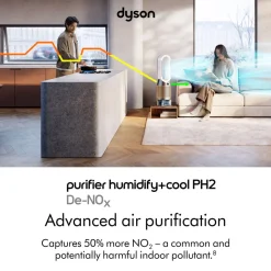 Purifier Humidify + Cool De-Nox PH2 in White & Gold