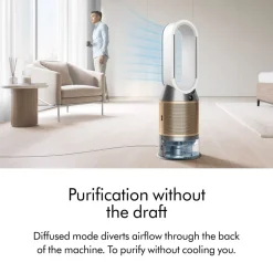 Purifier Humidify + Cool De-Nox PH2 in White & Gold