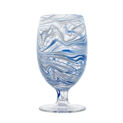 Puro Marbled Goblet in Blue