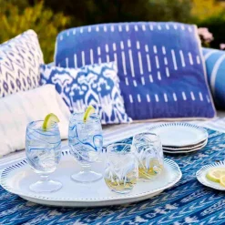 Puro Marbled Goblet in Blue