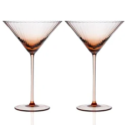 Quinn Amber Martini Glasses, Set of 2