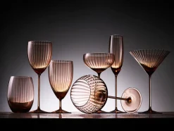 Quinn Amber Martini Glasses, Set of 2