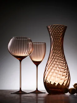 Quinn Amber Red Wine Glasses, Set of 2