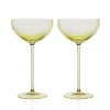 Quinn Citrine Coupe Glasses, Set of 2