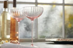 Quinn Optic Rose Coupe Glasses, Set of 2