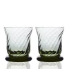 Quinn Optic Votive Holders in Smoke, Set of 2