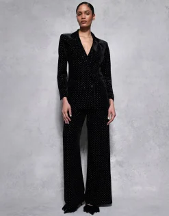 Quinn Velvet Jacket in Crystal Black