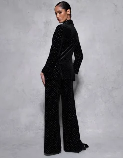 Quinn Velvet Jacket in Crystal Black