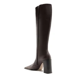 Raffaela Up Leather Boot in Dark Chocolate