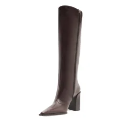 Raffaela Up Leather Boot in Dark Chocolate
