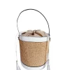 Raffia Bucket Bag in White