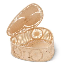 Raffia Heart Box with Lid