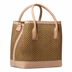 Raffia Nano Weekender in Natural & Black