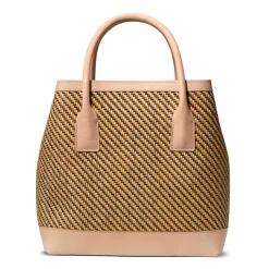Raffia Nano Weekender in Natural & Black