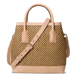 Raffia Nano Weekender in Natural & Black