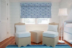 Raffia Scalloped Slipper Chair