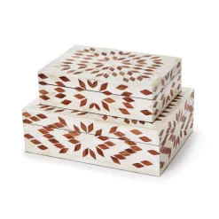 Raffles Hinged Covered Box, Set of 2