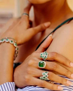 Ragini Emerald and Diamond Ring