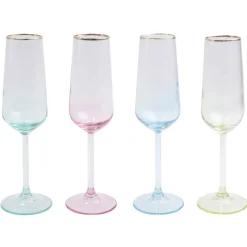 Rainbow Champagne Flute