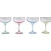 Rainbow Coupe Champagne Glass