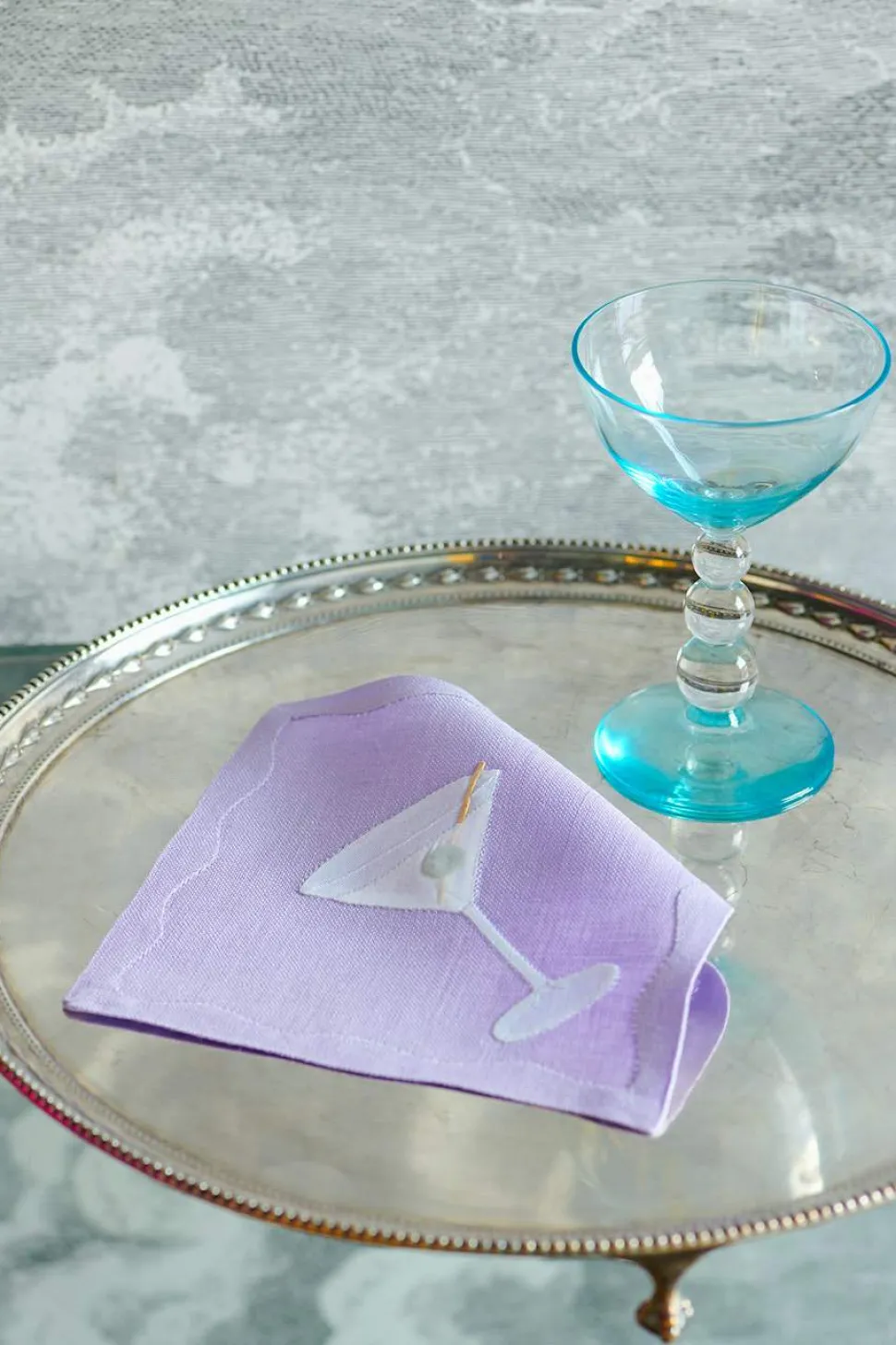 Rainbow Martini Cocktail Napkins, Set of 6