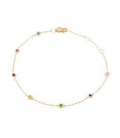 Rainbow Sapphire Skittle Bracelet