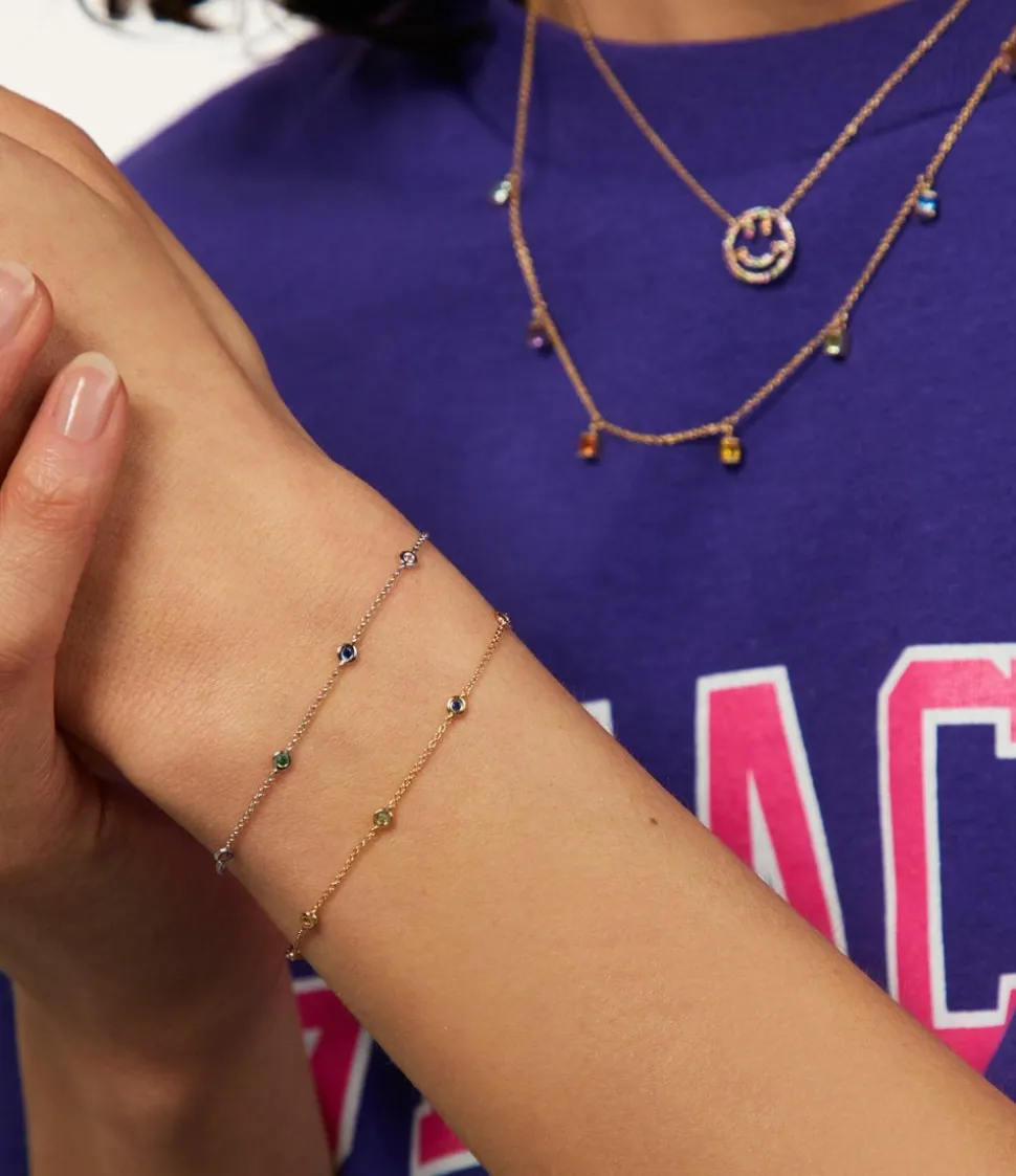 Rainbow Sapphire Skittle Bracelet